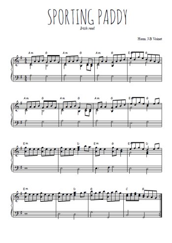 Téléchargez l'arrangement pour piano de la partition de Sporting Paddy en PDF